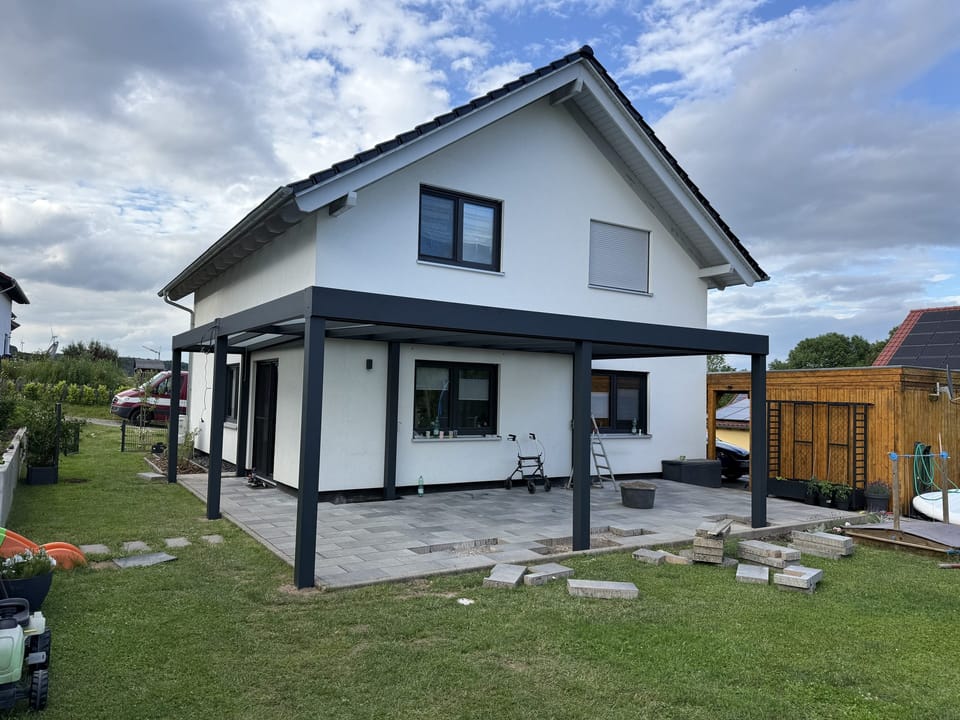 Terrassendach Green-Cube mit Glasdach, Anthrazit, Bad Arolsen
